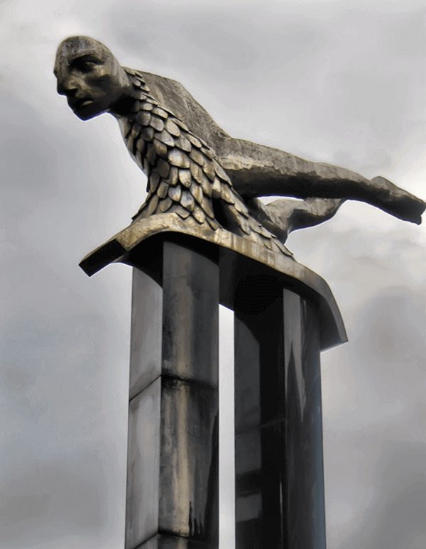que ver en Vigo desde el Morrazo, escultura de El Sireno de Vigo