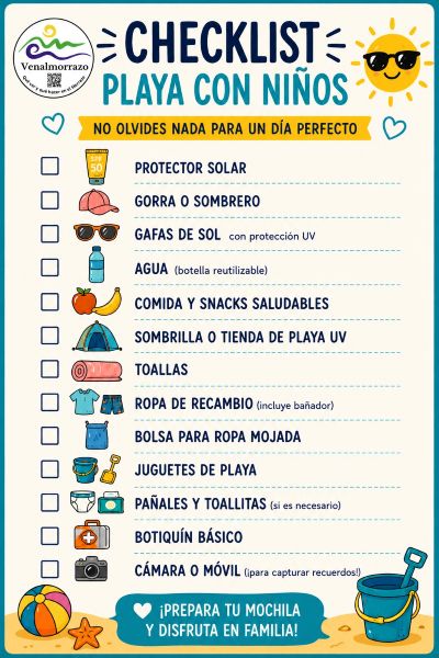 checklist playa con niños venalmorrazo